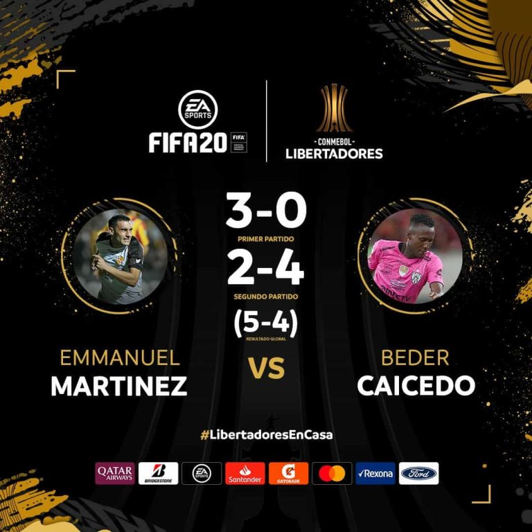 VICTORIA DE BSC SOBRE IDV: E. Martínez ganó a Beder Caicedo por la Libertadores en casa