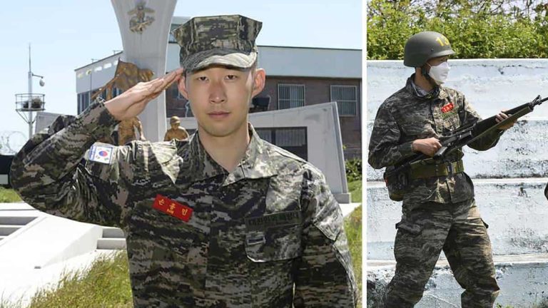 CUMPLIÓ – Son Heung-min terminó el servicio militar en Corea entre los mejores de su promoción
