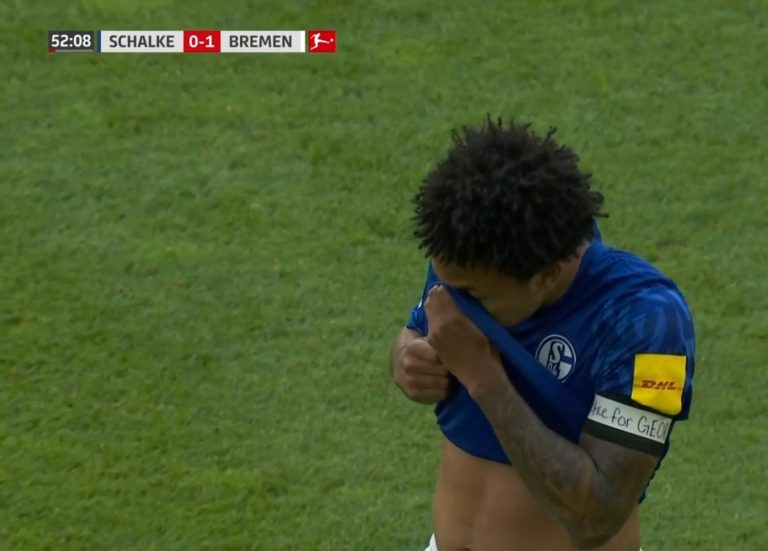 (FOTO) Un jugador de la Bundesliga y su apoyo a George Floyd