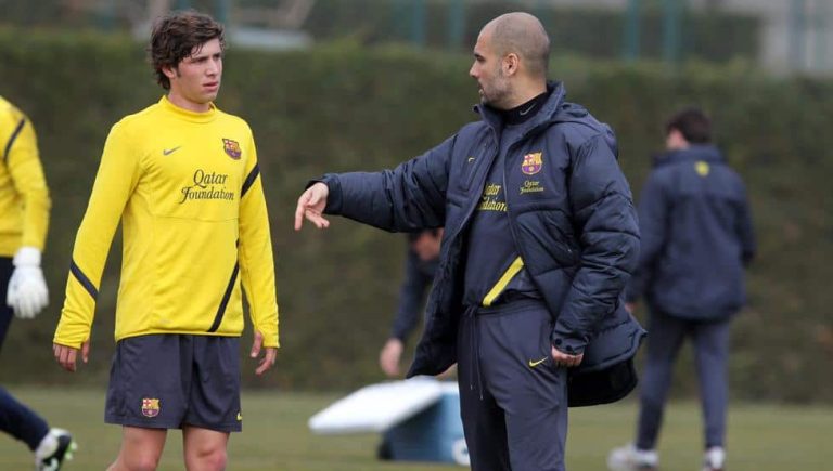 Sergi Roberto solo se iría del Barça si es con Guardiola