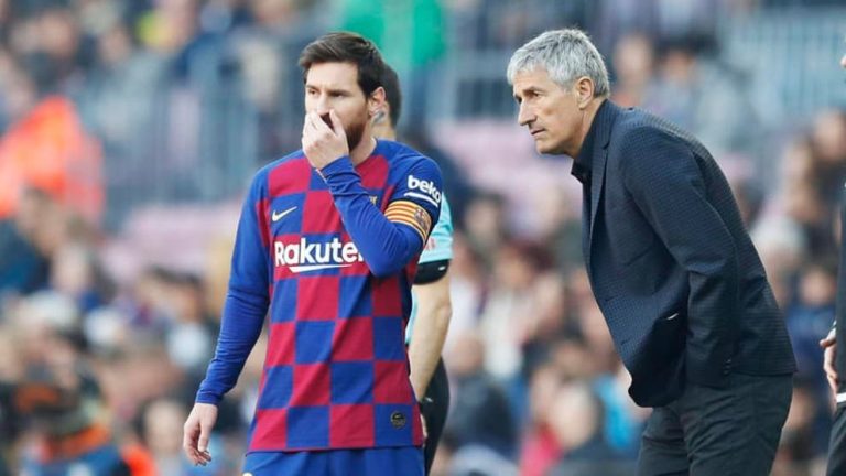 Setién: “Lewandowski no está a la altura de Messi”