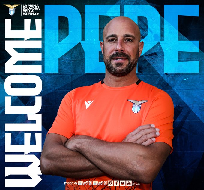 COMPAÑERO DE FELIPAO: Lazio anunció el fichaje de Pepe Reina