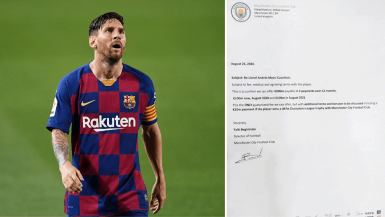 La oferta ‘fake’ del City por Messi que circula por Twitter