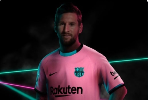 CON MESSI: El Barça presentó su tercera camiseta