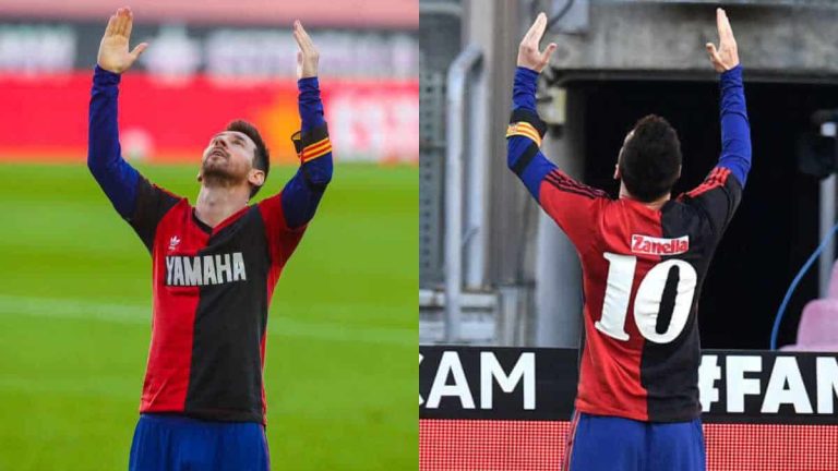 La historia de la camiseta de Messi y Maradona