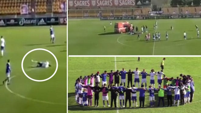 (VIDEO) CONMOCIÓN EN PORTUGAL: Le dio un paro en pleno partido