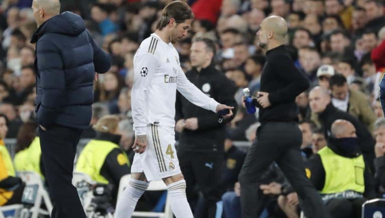Guardiola, muy atento a Sergio Ramos