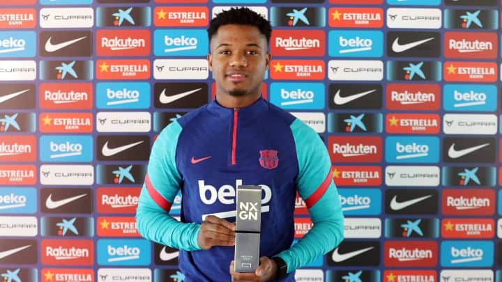 Ansu Fati, elegido mejor jugador joven del mundo