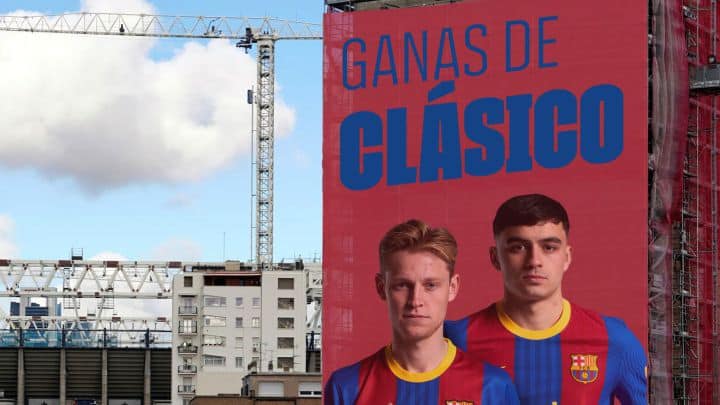 El Barça ‘calienta’ el Clásico con otra pancarta