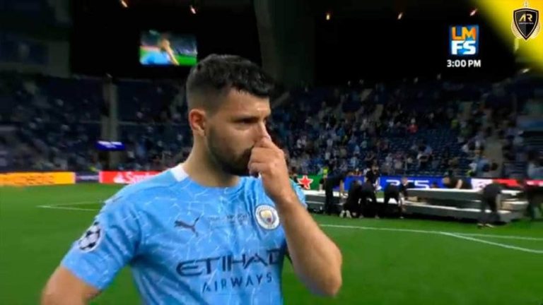 (VIDEO) Las lágrimas de Agüero tras perder la final de Champions