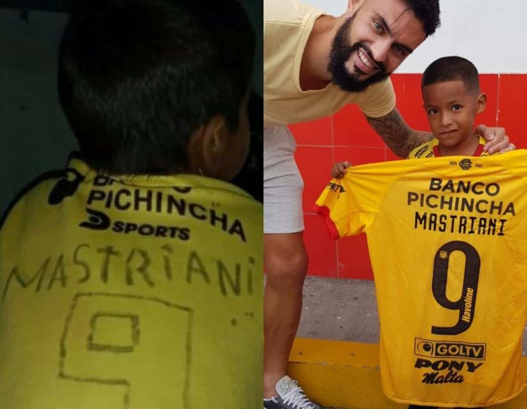 (FOTO) HERMOSO GESTO de Gonzalo Mastriani con un niño hincha de BSC