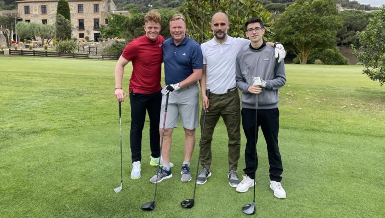 Koeman y Guardiola jugaron juntos al golf