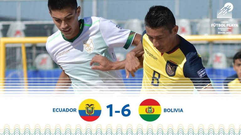 ¡Perdieron 6-1 ante Bolivia! Ecuador quedó último en las Eliminatorias de Fútbol Playa