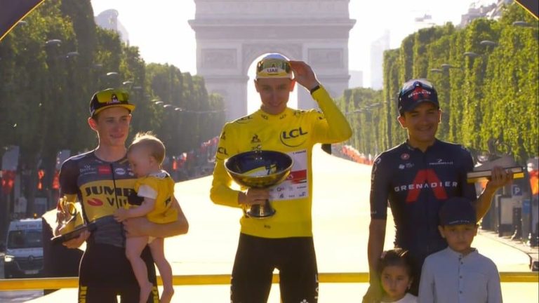 #NTF (VIDEO) EN EL PODIO: Richard Carapaz logró el 3er lugar en el Tour de Francia
