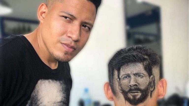 ¡Qué locura! Corta el pelo y pone la cara de Messi