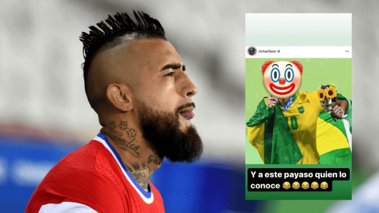 (FOTOS) El picante cruce entre Arturo Vidal y Richarlison en redes