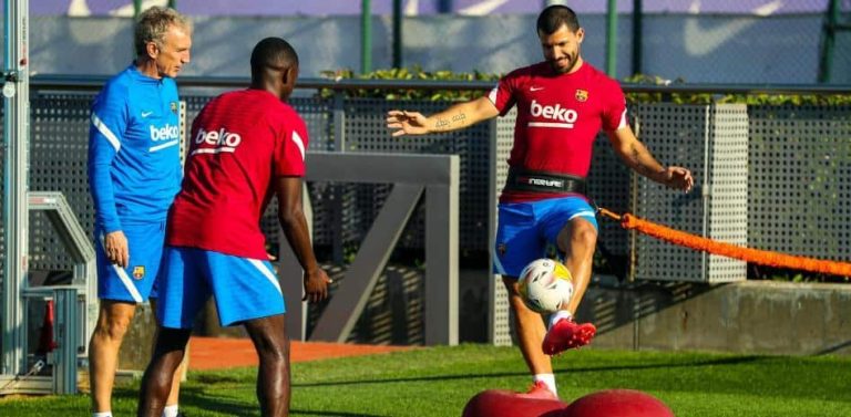 Dembélé y Agüero ya trabajan con el grupo