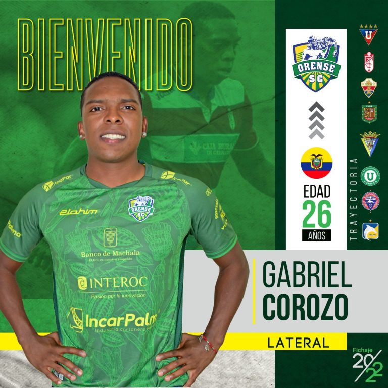 OFICIAL: Gabriel Corozo reforzará a Orense SC