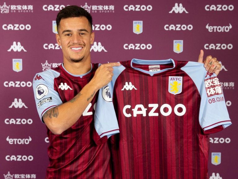 Coutinho fue presentado en el Aston Villa