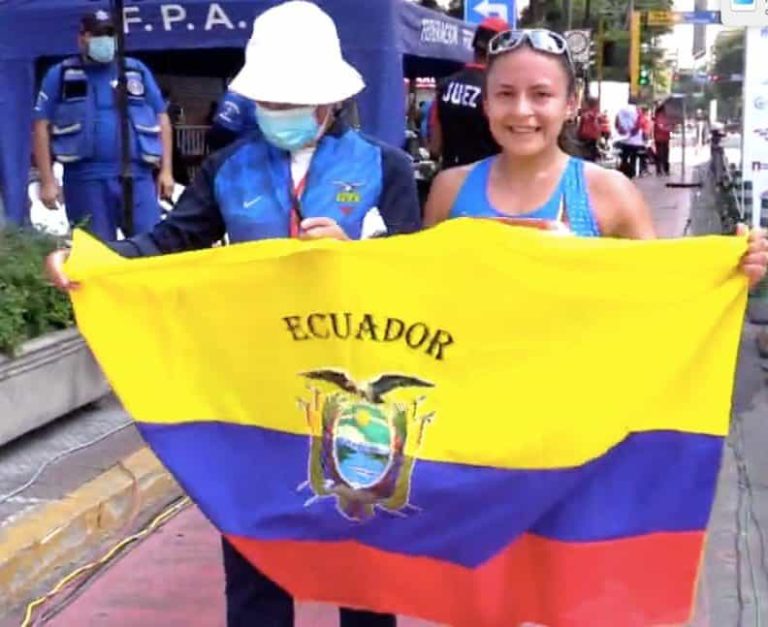 #NTF Glenda Morejón, campeona del Sudamericano de Marcha en la categoría 20 km