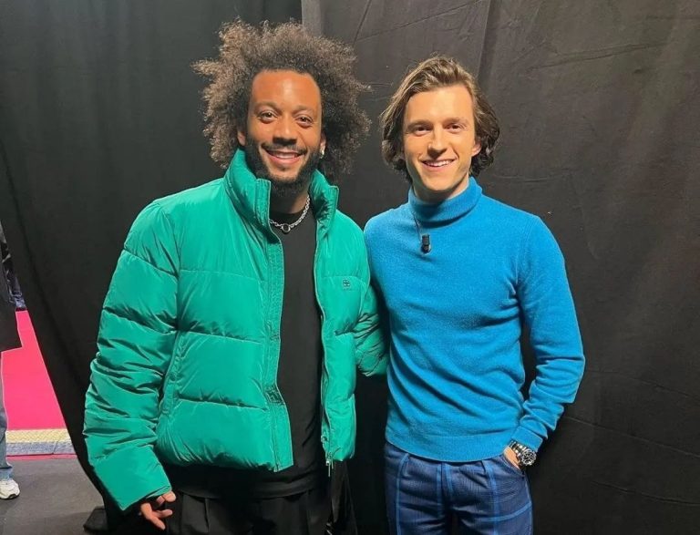 (FOTO) SPIDERMAN ES FUTBOLERO: Tom Holland y una imagen junto a Marcelo