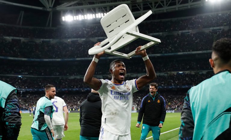 David Alaba explica su celebración con la silla en la remontada Vs. PSG