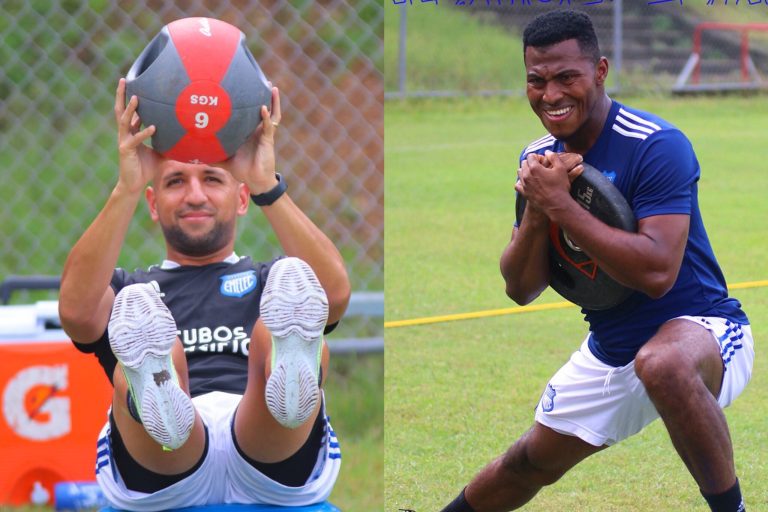 Pedro Ortíz y Aníbal Leguizamón volvieron a los entrenamientos con Emelec