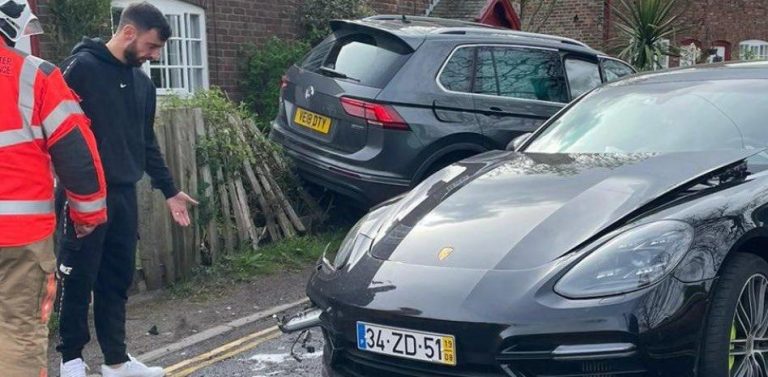 Bruno Fernandes, involucrado en un accidente de tránsito