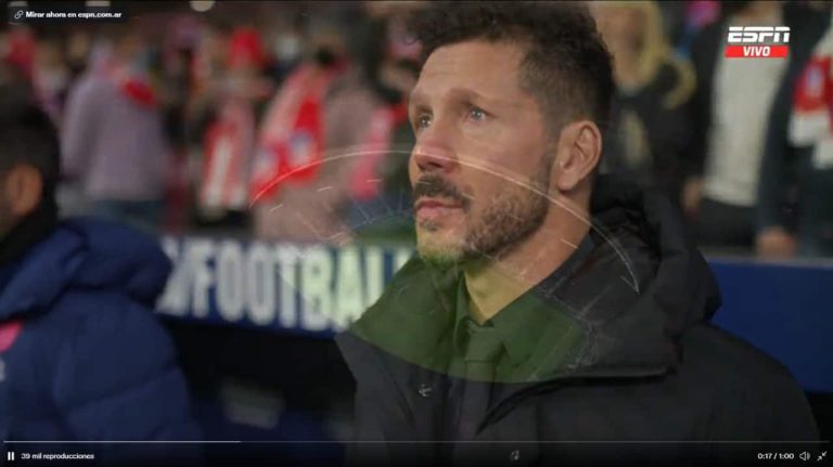 (VIDEO) ANTES DE LA GOLEADA: Las lágrimas de Simeone en el homenaje por la muerte de su padre