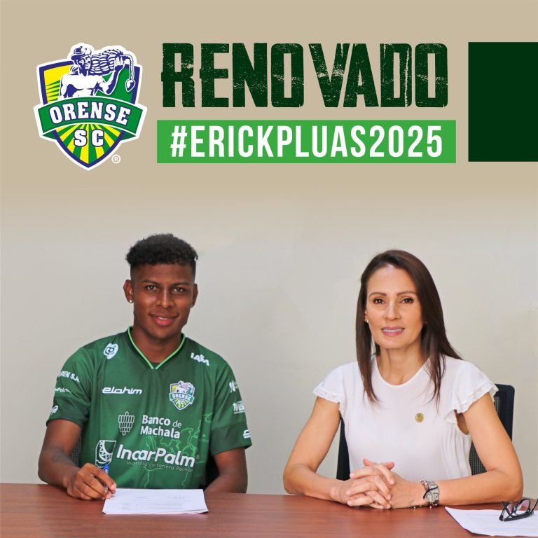 HASTA EL 2025: Orense renovó con Erick Plúas