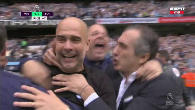 (VIDEO) El llanto de Guardiola tras ganar la Premier League