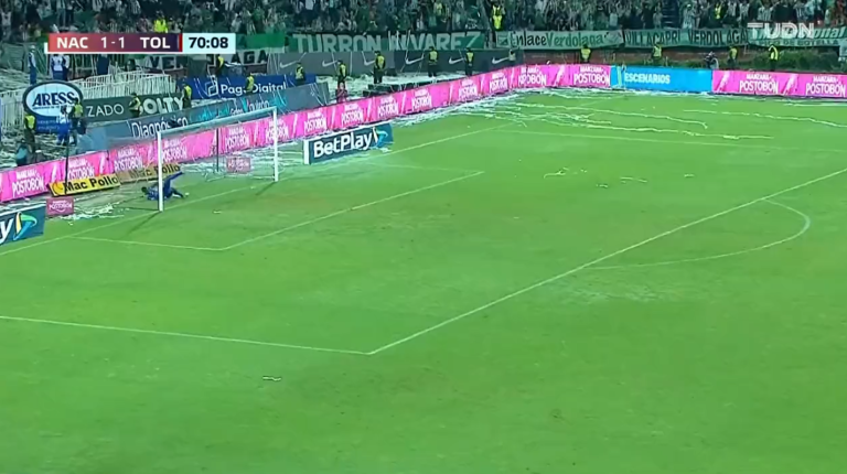 (VIDEO) ‘Dida’ Domínguez la pasó mal en la final del fútbol colombiano