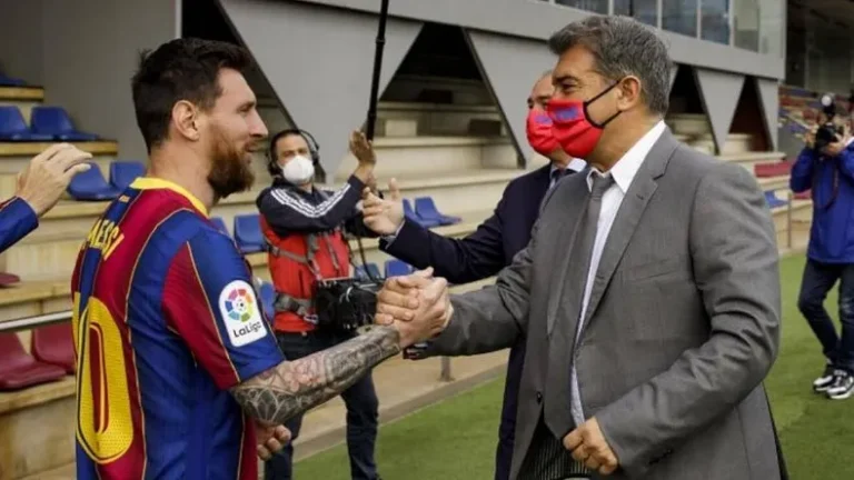 Reunión de Joan Laporta con Jorge Messi