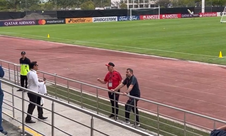 (VIDEO) Felipe Scolari se acercó a saludar a la prensa en el ‘Chucho’ Benítez