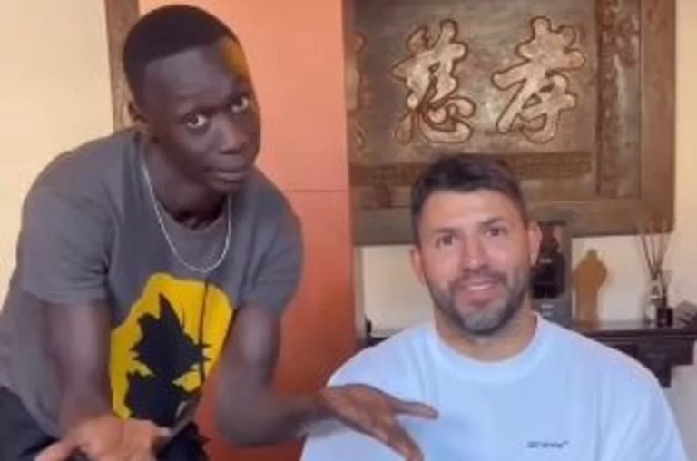 (VIDEO) ‘Kun’ Agüero se coló en un vídeo de Khaby Lame