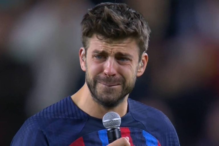 (VIDEO) ENTRE LÁGRIMAS: Piqué se despide del Barca con emotivo discurso