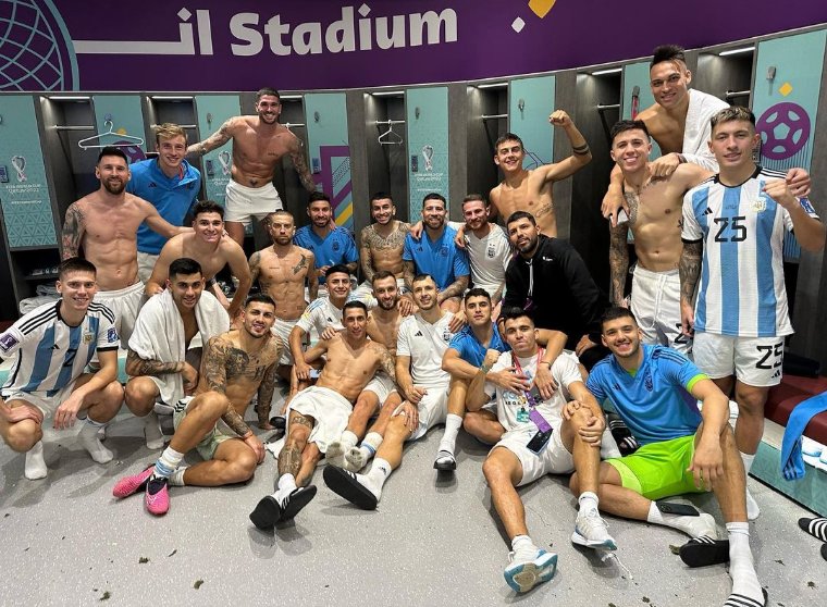 (VIDEO) Así celebró el vestuario argentino el pase a la final