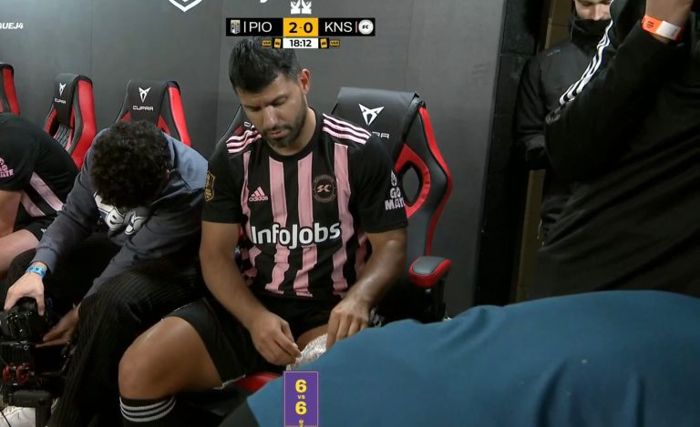 (VIDEO) ‘Kun’ Agüero se lesionó en la Kings League: “Me rompí todo”