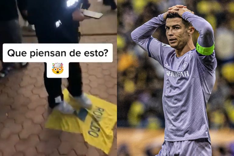 (VIDEO) Aficionados del Al Nassr pisotean la camiseta de Cristiano Ronaldo