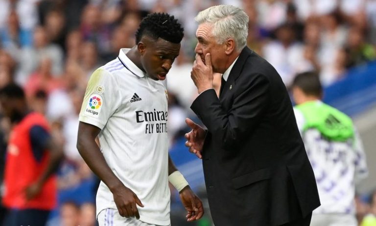 Ancelotti: “Creo que el fútbol necesita a alguien como Vinicius”