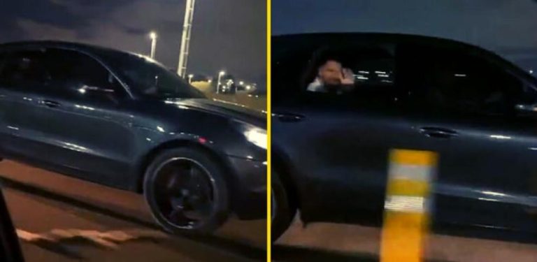 (VIDEO) Vas por la autopista un día normal y desde el otro coche te saluda Messi