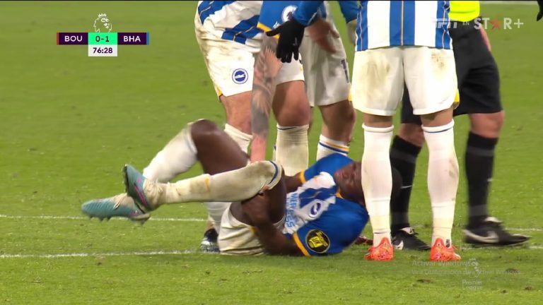 (VIDEO) ¡QUÉ NO SEA NADA! Moisés Caicedo salió lesionado del partido del Brighton