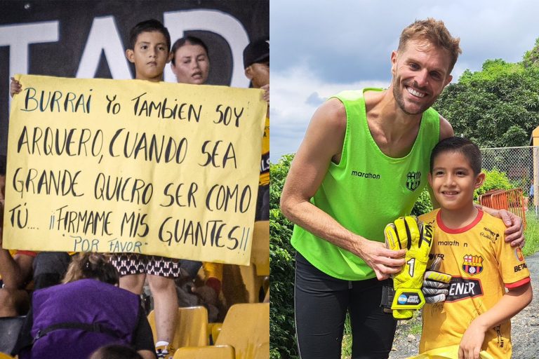 (FOTOS) El gran gesto de Javier Burrai con un pequeño hincha