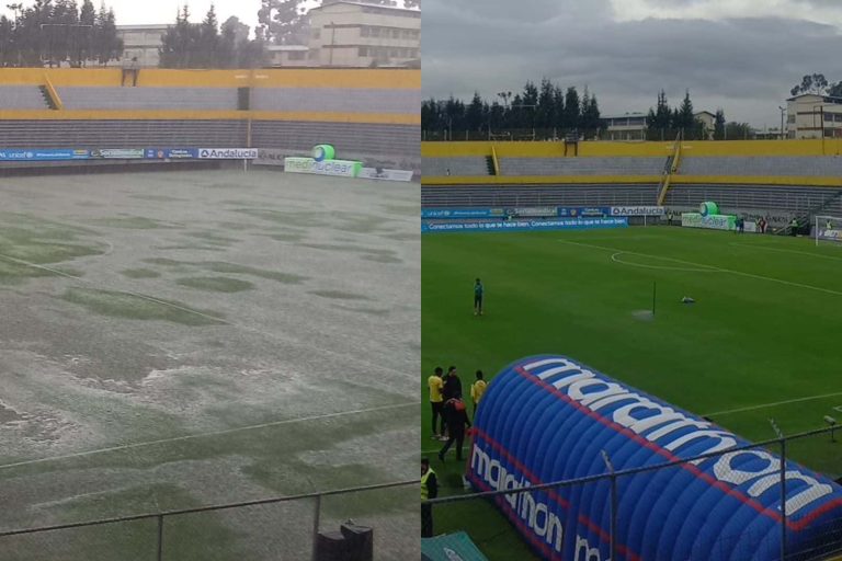 (VIDEO) A PESAR DE LA FUERTE LLUVIA: El Estadio Gonzalo Ripalda, en excelentes condiciones