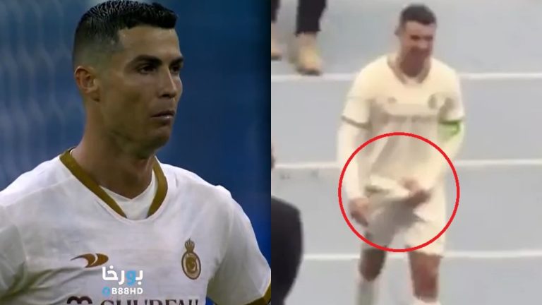 (VIDEO) Polémico gesto: CR7 se agarró los genitales cuando le gritaron “Messi, Messi”