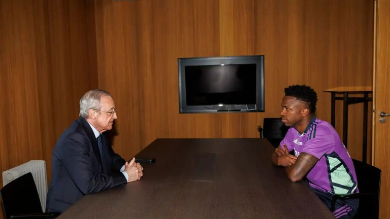 Florentino apoyó a Vinicius, pero también le dio un toque de atención