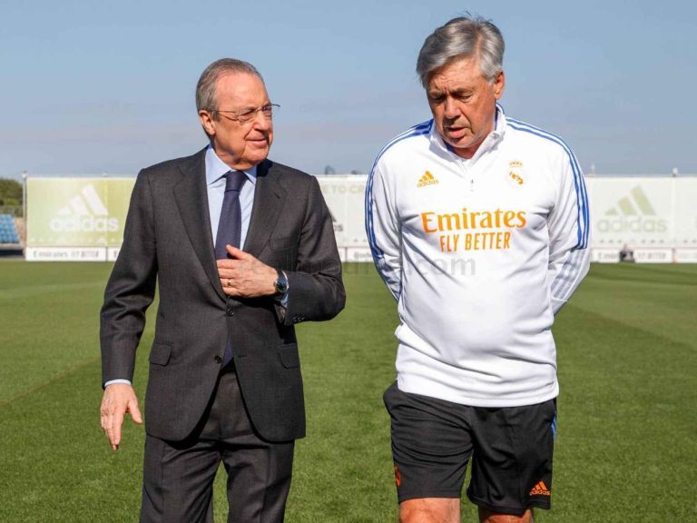 Florentino Pérez le renovó la confianza a Carlo Ancelotti