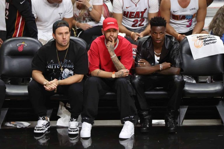 (VIDEO) Neymar y Vinicius en Miami: fueron a ver la final de la NBA