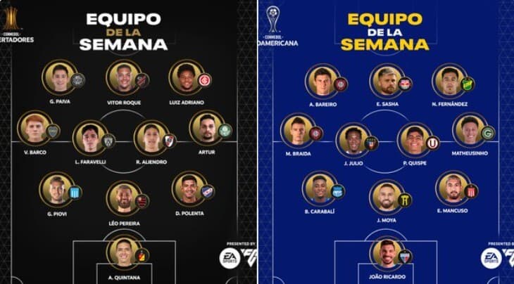 Tres jugadores de clubes ecuatorianos fueron destacados por CONMEBOL