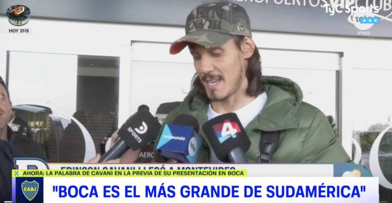 Cavani: “Boca es el más grande de Sudamérica y uno de los más grandes del mundo”